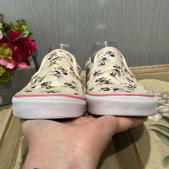 Vans Cream Minnie Mouse Slip-On Sneakers - Picture 7 of 15